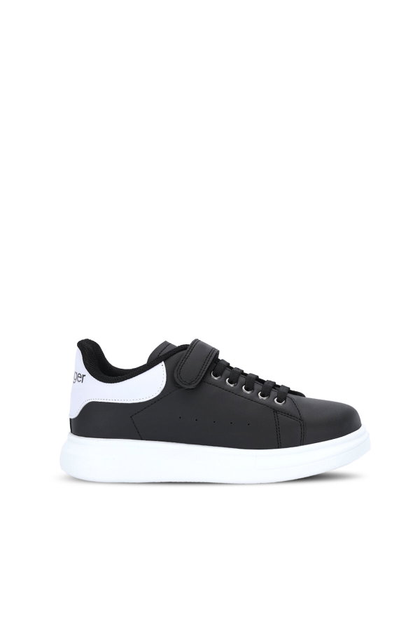 Slazenger EQUAL Unisex Çocuk Cırtlı Siyah / Beyaz Günlük Spor Ayakkabısı