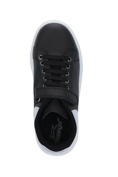 Slazenger EQUAL Unisex Çocuk Cırtlı Siyah / Beyaz Günlük Spor Ayakkabısı