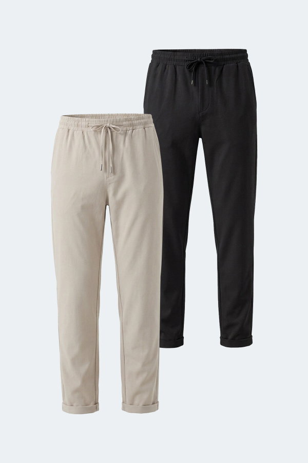 Slazenger ESPINO 2 Lİ SET Erkek Cepli Siyah - Gri Pantolon