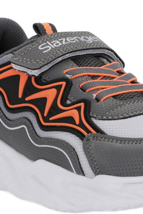 Slazenger EXPLORER I Erkek Çocuk Cırt Cırtlı Koyu Gri Günlük Spor Ayakkabısı