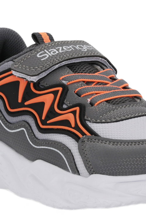 Slazenger EXPLORER I Erkek Çocuk Cırt Cırtlı Koyu Gri Günlük Spor Ayakkabısı