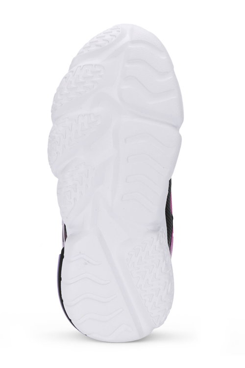 Slazenger EXPLORER I Kız Çocuk Cırt Cırtlı Siyah / Mor Günlük Spor Ayakkabısı