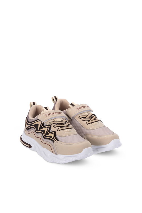 Slazenger EXPLORER I Unisex Çocuk Cırt Cırtlı Bej Günlük Spor Ayakkabısı