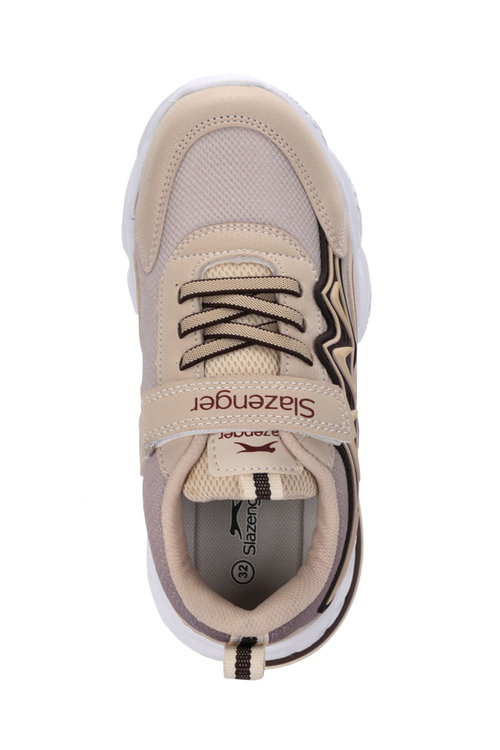 Slazenger EXPLORER I Unisex Çocuk Cırt Cırtlı Bej Günlük Spor Ayakkabısı