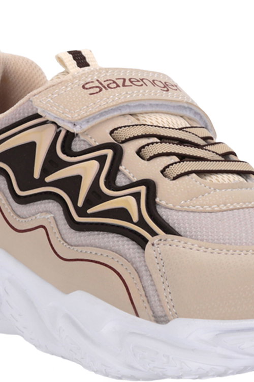 Slazenger EXPLORER I Unisex Çocuk Cırt Cırtlı Bej Günlük Spor Ayakkabısı