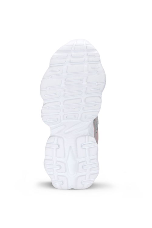 Slazenger FAST TRACK I Kız Çocuk Cırt Cırtlı Gri / Pembe Günlük Spor Ayakkabısı