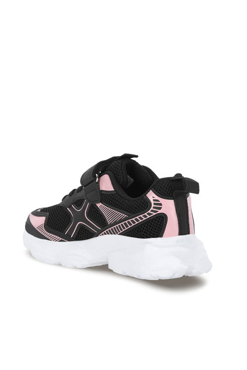 Slazenger FAST TRACK I Kız Çocuk Cırt Cırtlı Siyah / Pembe Günlük Spor Ayakkabısı
