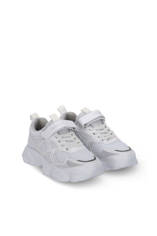 Slazenger FAST TRACK I Unisex Çocuk Beyaz / Gümüş Günlük Spor Ayakkabısı