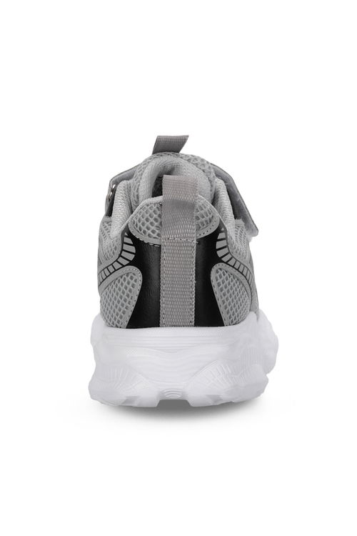 Slazenger FAST TRACK I Unisex Çocuk Cırt Cırtlı Gri / Siyah Günlük Spor Ayakkabısı