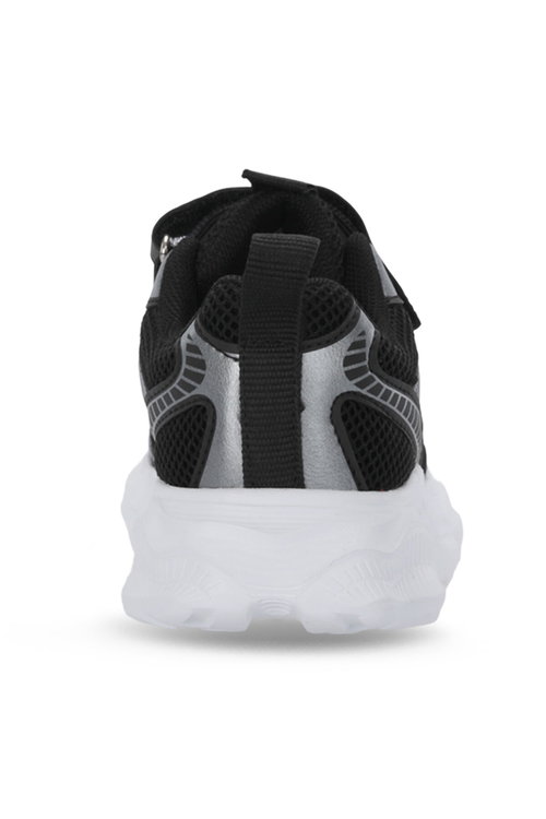 Slazenger FAST TRACK I Unisex Çocuk Cırt Cırtlı Siyah / Gümüş Günlük Spor Ayakkabısı