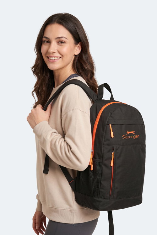 Slazenger FAVENTO Unisex Siyah / Turuncu Omuz Çantası