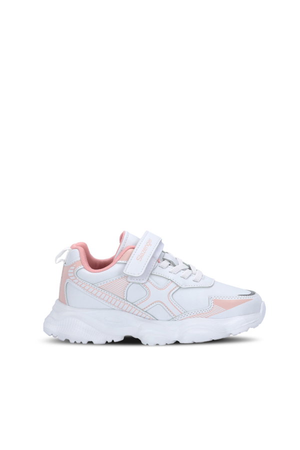 Slazenger FIFFY Kız Çocuk Cırtlı Beyaz / Pembe Günlük Spor Ayakkabısı