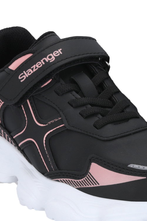 Slazenger FIFFY Kız Çocuk Cırtlı Siyah / Fuşya Günlük Spor Ayakkabısı