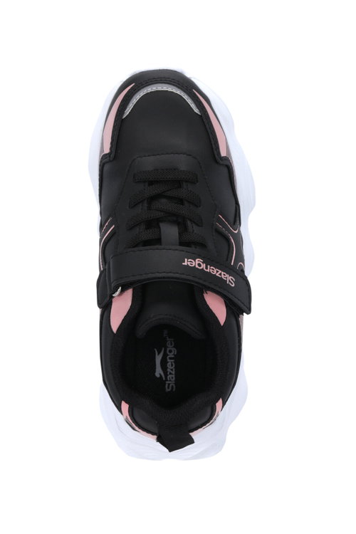 Slazenger FIFFY Kız Çocuk Cırtlı Siyah / Fuşya Günlük Spor Ayakkabısı