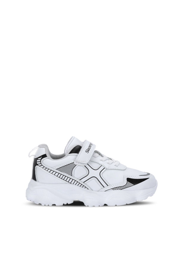 Slazenger FIFFY Unisex Çocuk Cırtlı Beyaz / Siyah Günlük Spor Ayakkabısı