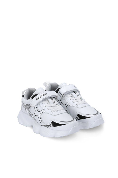 Slazenger FIFFY Unisex Çocuk Cırtlı Beyaz / Siyah Günlük Spor Ayakkabısı