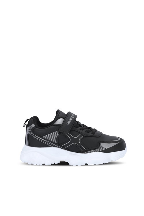Slazenger FIFFY Unisex Çocuk Cırtlı Siyah / Gümüş Günlük Spor Ayakkabısı