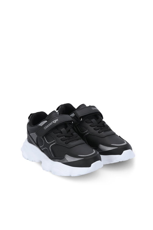 Slazenger FIFFY Unisex Çocuk Cırtlı Siyah / Gümüş Günlük Spor Ayakkabısı