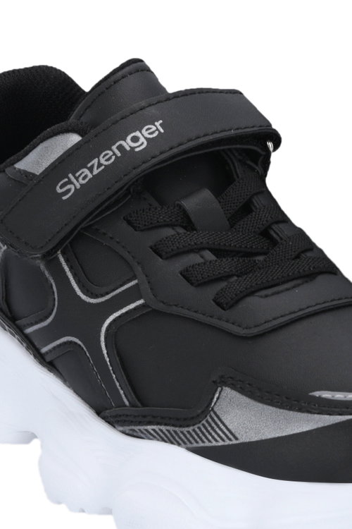 Slazenger FIFFY Unisex Çocuk Cırtlı Siyah / Gümüş Günlük Spor Ayakkabısı