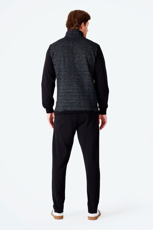 Slazenger FIORA Erkek Fermuarlı Dik Yaka Cepli Siyah Eşofman Takımı Slazenger FIORA Erkek Fermuarlı Dik Yaka Cepli Siyah Eşofman Takımı