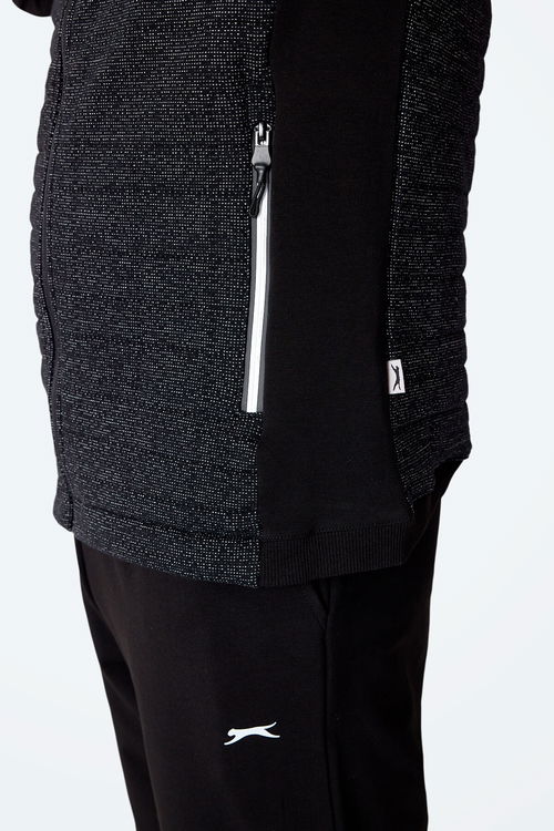 Slazenger FIORA Erkek Fermuarlı Dik Yaka Cepli Siyah Eşofman Takımı Slazenger FIORA Erkek Fermuarlı Dik Yaka Cepli Siyah Eşofman Takımı