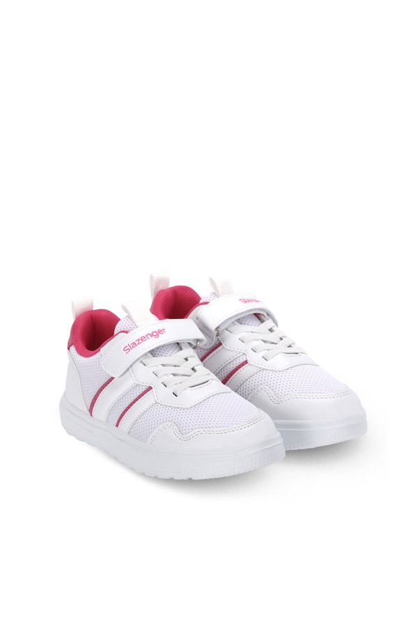 Slazenger FIORA Kız Çocuk Cırt Cırtlı Beyaz / Fuşya Günlük Spor Ayakkabısı