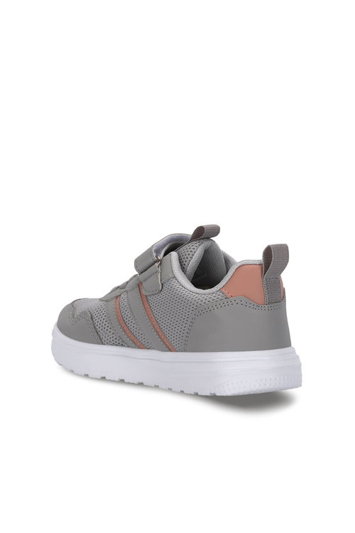 Slazenger FIORA Kız Çocuk Cırt Cırtlı Gri / Pembe Günlük Spor Ayakkabısı