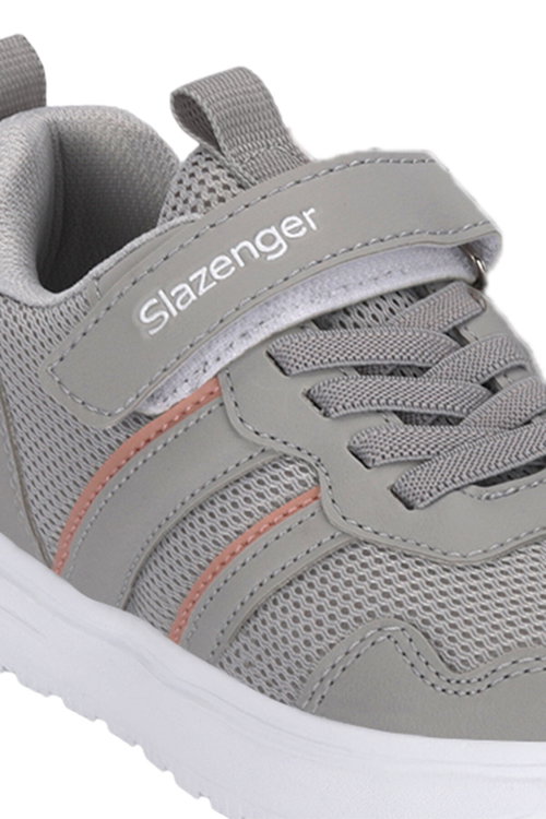 Slazenger FIORA Kız Çocuk Cırt Cırtlı Gri / Pembe Günlük Spor Ayakkabısı