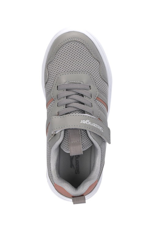 Slazenger FIORA Kız Çocuk Cırt Cırtlı Gri / Pembe Günlük Spor Ayakkabısı