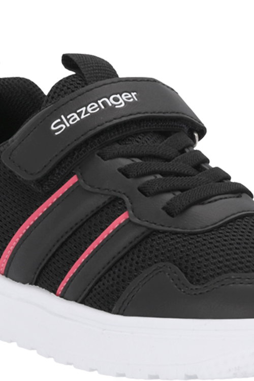 Slazenger FIORA Kız Çocuk Cırt Cırtlı Siyah / Pembe Günlük Spor Ayakkabısı