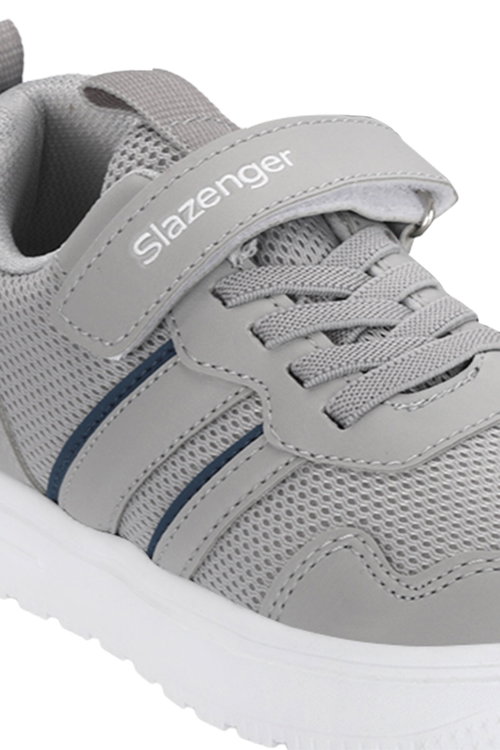 Slazenger FIORA Unisex Çocuk Cırt Cırtlı Gri / Saks Mavi Günlük Spor Ayakkabısı