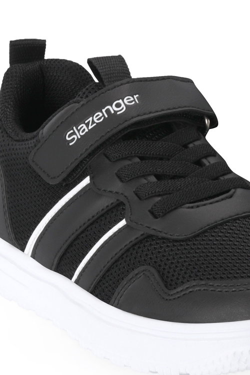 Slazenger FIORA Unisex Çocuk Cırt Cırtlı Siyah / Beyaz Günlük Spor Ayakkabısı
