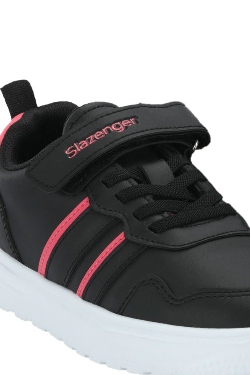 Slazenger FIVORA Kız Çocuk Cırtlı Siyah / Fuşya Günlük Spor Ayakkabısı