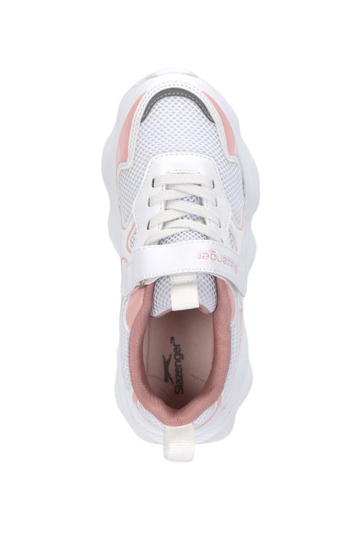 Slazenger FIZZY Kız Çocuk Cırt Cırtlı Beyaz / Pembe Günlük Spor Ayakkabısı