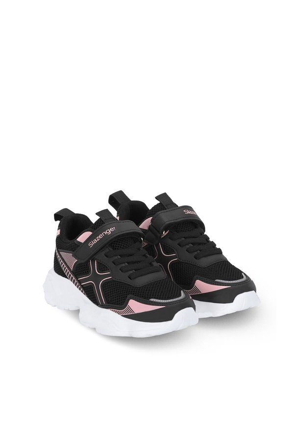 Slazenger FIZZY Kız Çocuk Cırt Cırtlı Siyah / Pembe Günlük Spor Ayakkabısı