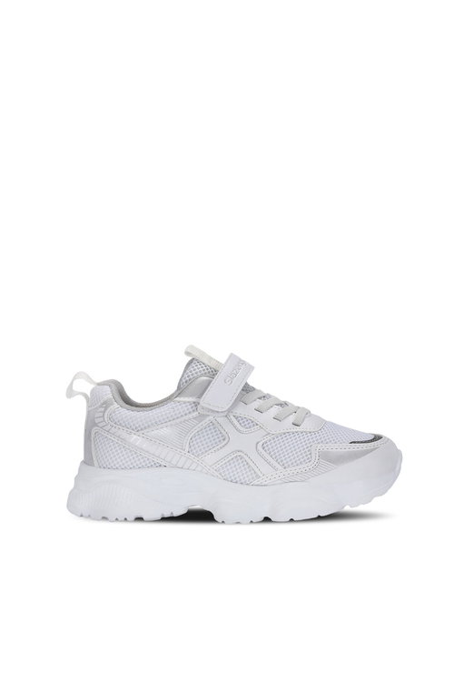 Slazenger FIZZY Unisex Çocuk Cırt Cırtlı Beyaz / Gümüş Günlük Spor Ayakkabısı