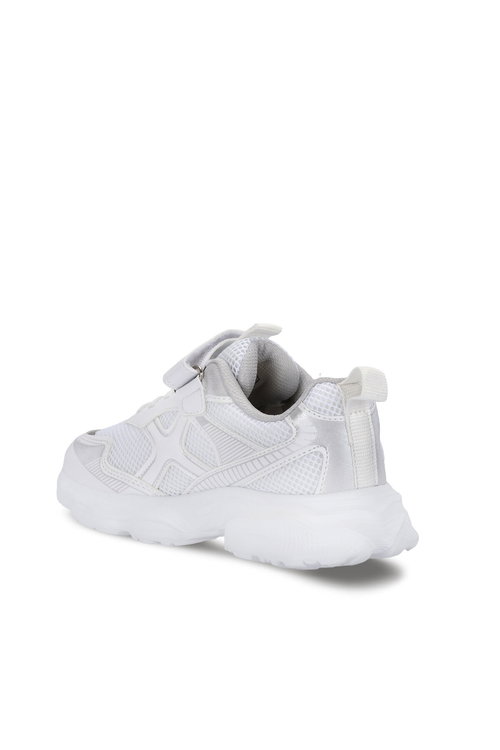 Slazenger FIZZY Unisex Çocuk Cırt Cırtlı Beyaz / Gümüş Günlük Spor Ayakkabısı
