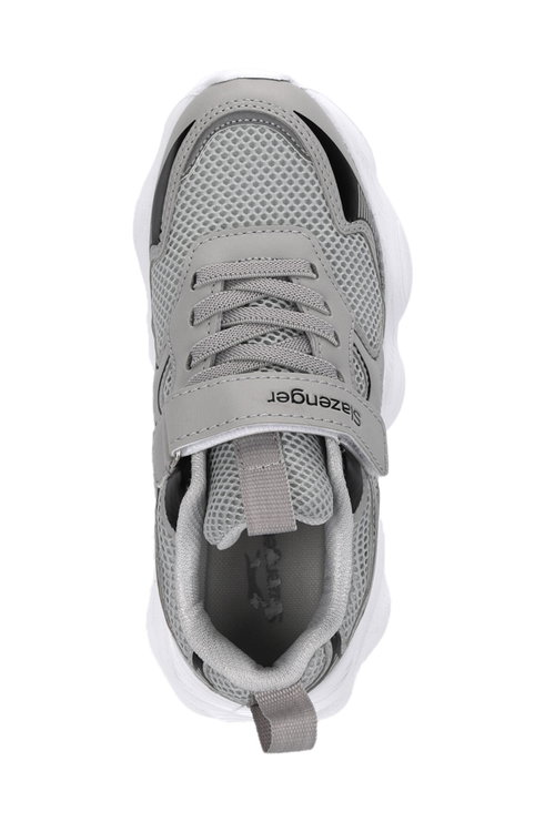 Slazenger FIZZY Unisex Çocuk Cırt Cırtlı Gri / Siyah Günlük Spor Ayakkabısı