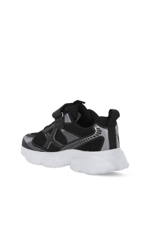 Slazenger FIZZY Unisex Çocuk Cırt Cırtlı Siyah / Gümüş Günlük Spor Ayakkabısı