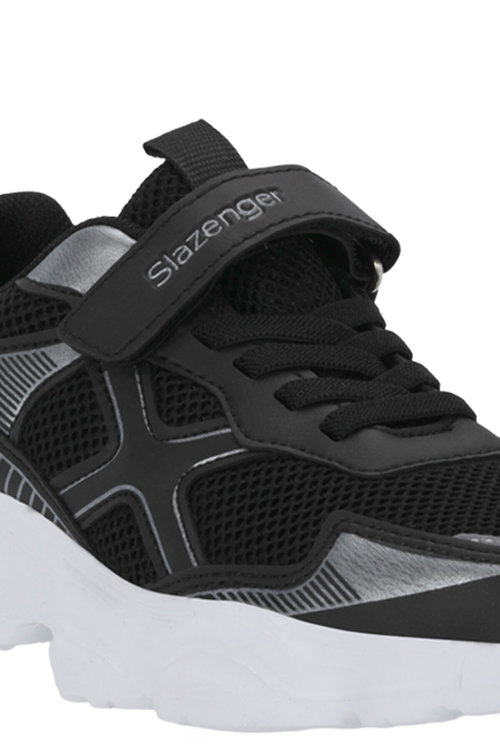 Slazenger FIZZY Unisex Çocuk Cırt Cırtlı Siyah / Gümüş Günlük Spor Ayakkabısı