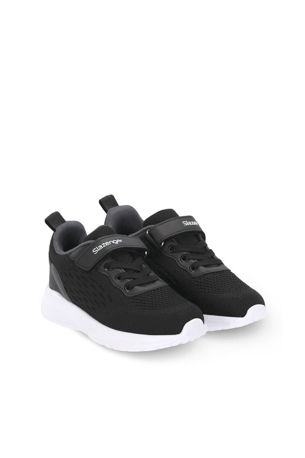Slazenger FLAREX Unisex Çocuk Cırt Cırtlı Siyah / Koyu Gri Günlük Spor Ayakkabısı