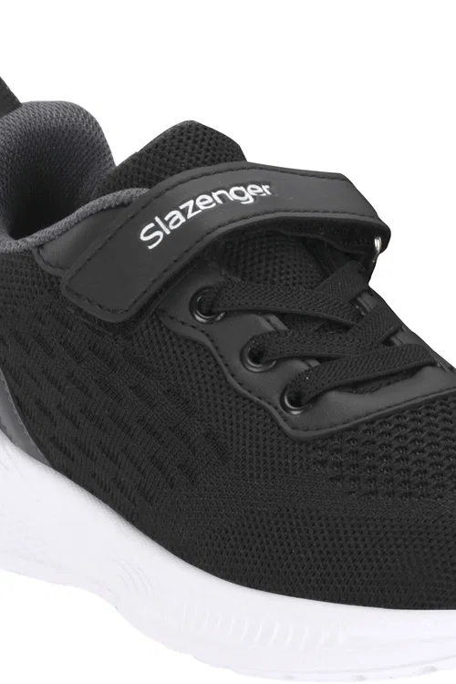 Slazenger FLAREX Unisex Çocuk Cırt Cırtlı Siyah / Koyu Gri Günlük Spor Ayakkabısı