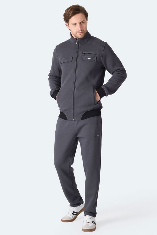 Slazenger FLICKER Erkek Koyu Gri Eşofman Takımı