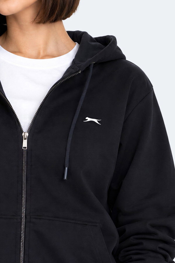 Slazenger FLORES Kadın Kapüşonlu Lacivert Sweatshırt