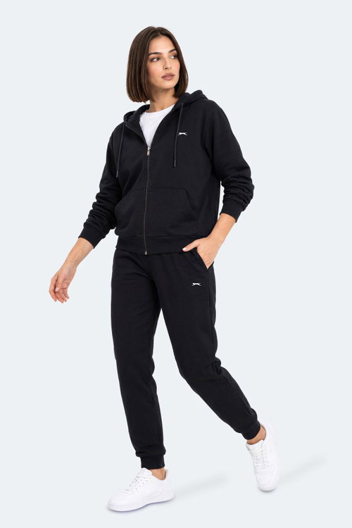 Slazenger FLORES Kadın Kapüşonlu Lacivert Sweatshırt