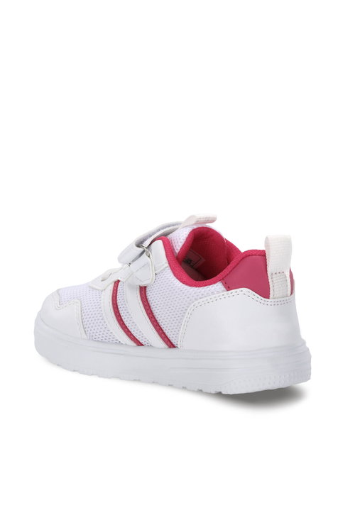 Slazenger FREEDOM I Kız Çocuk Cırt Cırtlı Beyaz / Fuşya Günlük Spor Ayakkabısı