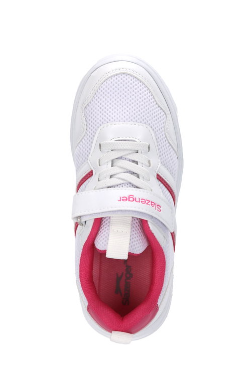 Slazenger FREEDOM I Kız Çocuk Cırt Cırtlı Beyaz / Fuşya Günlük Spor Ayakkabısı