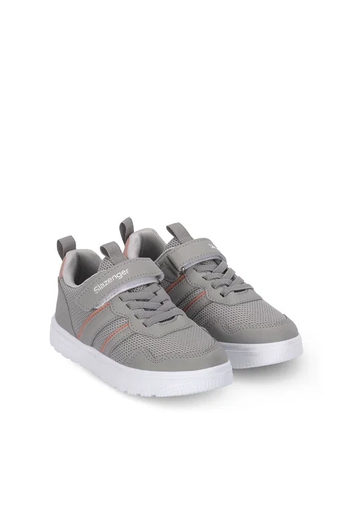 Slazenger FREEDOM I Kız Çocuk Cırt Cırtlı Gri / Pembe Günlük Spor Ayakkabısı