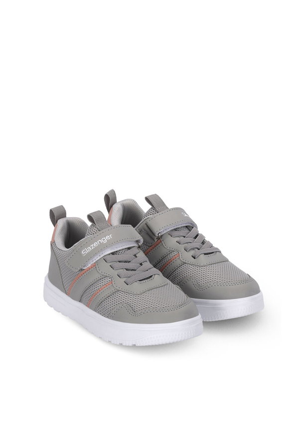 Slazenger FREEDOM I Kız Çocuk Cırt Cırtlı Gri / Pembe Günlük Spor Ayakkabısı