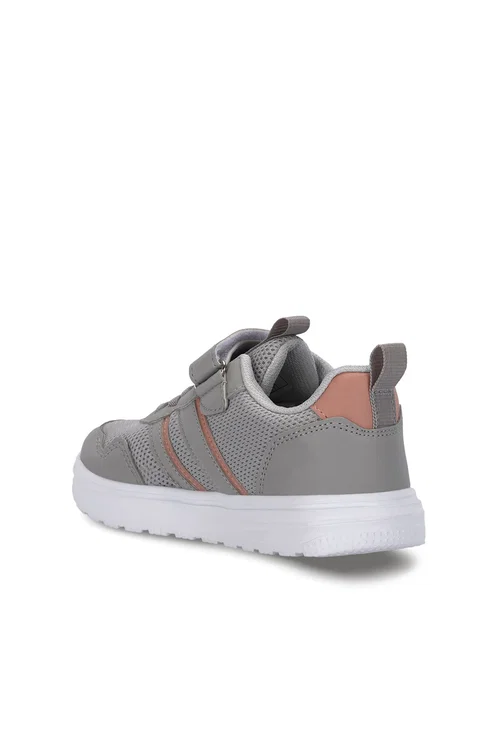 Slazenger FREEDOM I Kız Çocuk Cırt Cırtlı Gri / Pembe Günlük Spor Ayakkabısı